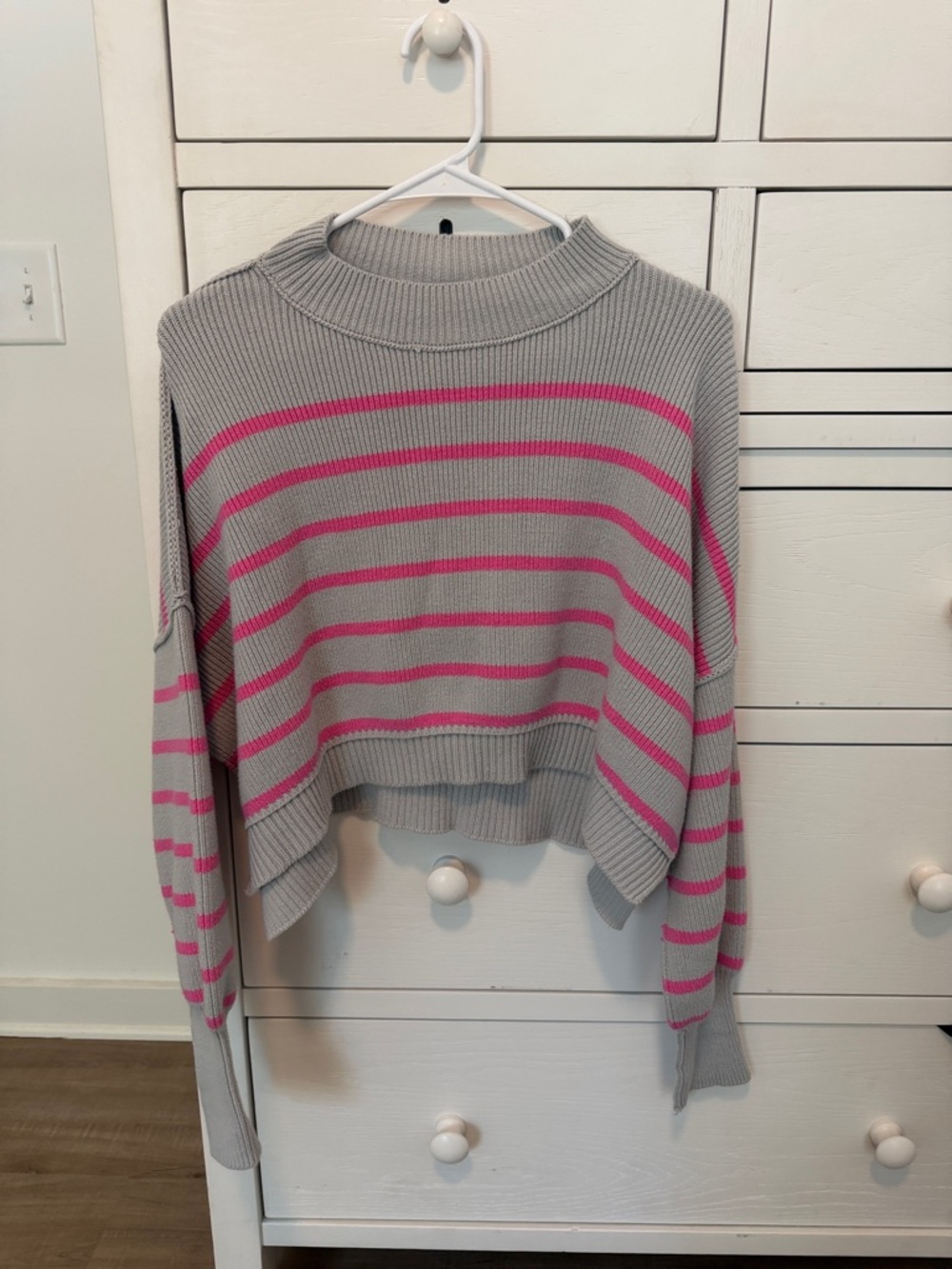 Free People Striped Cropped Sweater